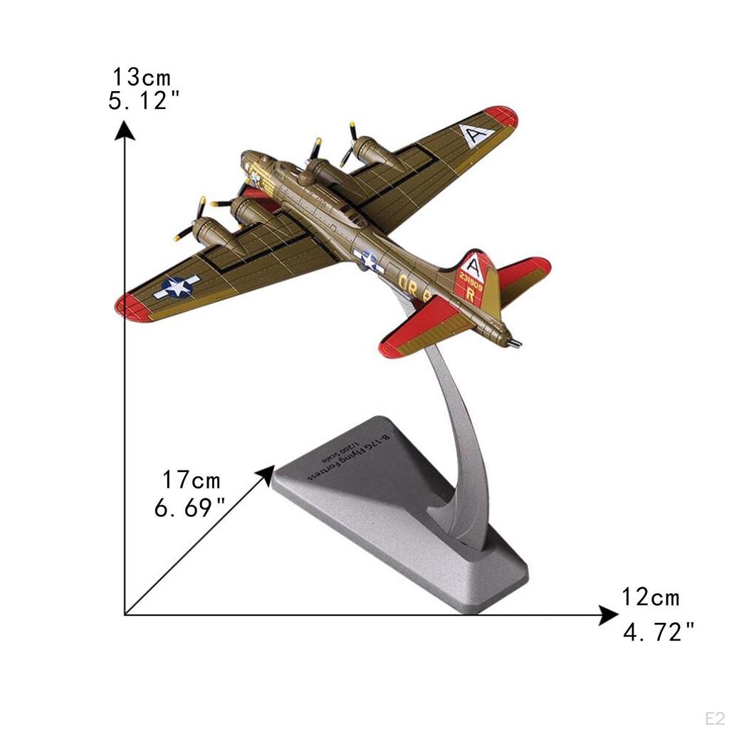 1/200 B-17G Bomber Airplane Aviation Commemorate Tabletop Decor Plane Collection Fighter for Office