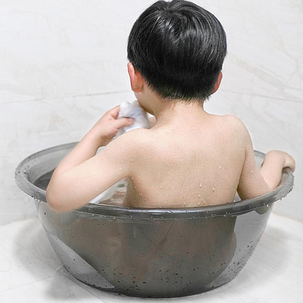 Wash Basin Transparent Round Washing Basin Kids Bath Basin Household Laundry Basin Face Cleansing