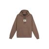 Solid Color Logo Label Drawstring Hooded Fleece Lined Long Sleeved Sweatshirt Men's Light Umber DQ7339-274