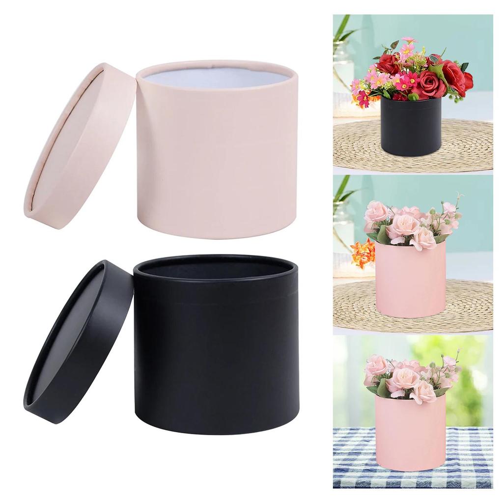 Flower Arrangement Box, Empty Bouquet Box, Paper Cylindrical Box, Round Gift Box for Proposal, Party Favor