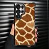 Giraffe Animal Pattern Plating Phone Case For Samsung Galaxy S24 S25 FE S26 Edge S23 Ultra S22 S21 Plus S20 Anti-Fall Airabag Co