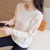 Women Knitted Pullover Tops Women Hollow Out Long Sleeve Ladies Thin Crochet Jumper Solid Womens Knitted Sweaters