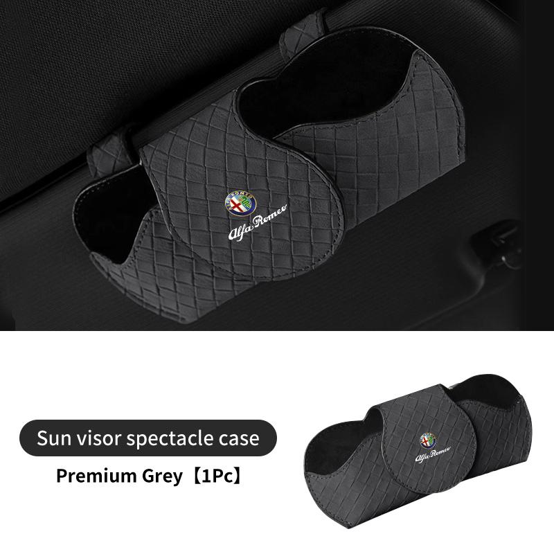 For Alfa Romeo Car Interior Glasses Clip Sun Visor Sunglasses Holder 159 Giulietta Giulia 147 Mito 156 159 166 GT Stelvio
