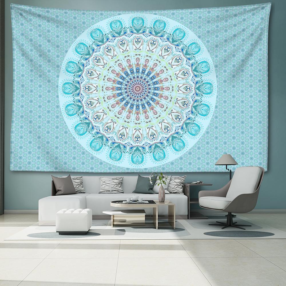Striped Mandala Tapestry Wall Hanging Abstract Psychedelic Witchcraft Bohemian Hippie Tapiz Living Room Home Decor