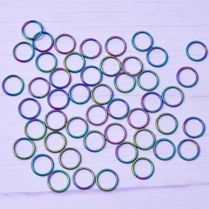 20pcs/Lot Rainbow Loop Jump Ring Split Ring Connectors Accessories For Necklace Bracelets Earrings DIY Supplies Jewelry Findings