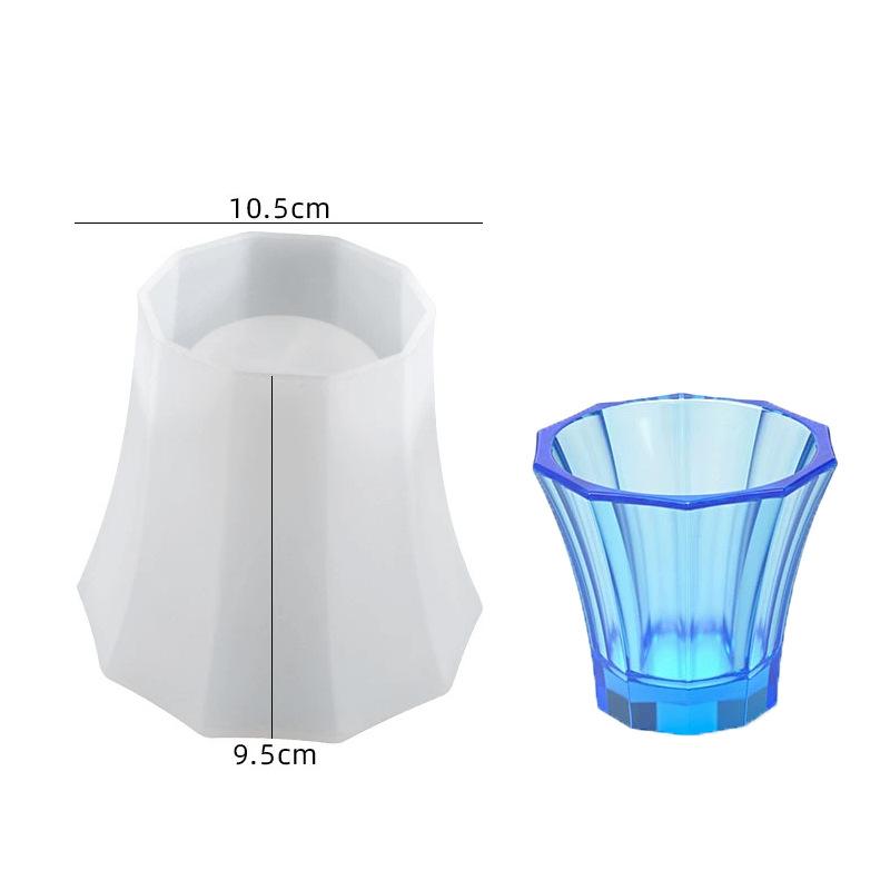 Striped Storage Jar Silicone Mold Nordic Simple Design Cement Clay Making Candle Jar Mold Succulent Flower Pot Gypsum Resin Mold