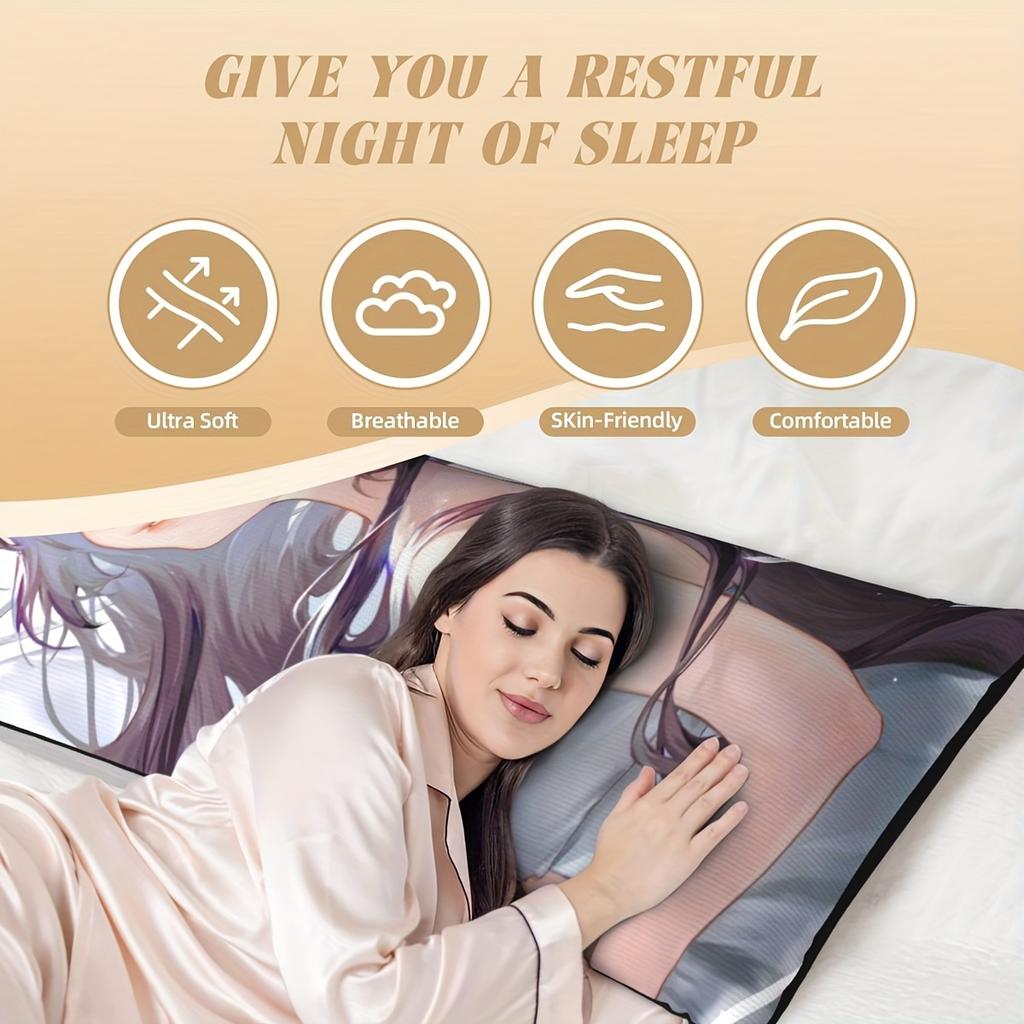 1 funda de almohada corporal personalizada con foto 50.8x137.16cm de largo impresión a doble cara, cierre de cremallera a doble cara, lavable a máquina perso