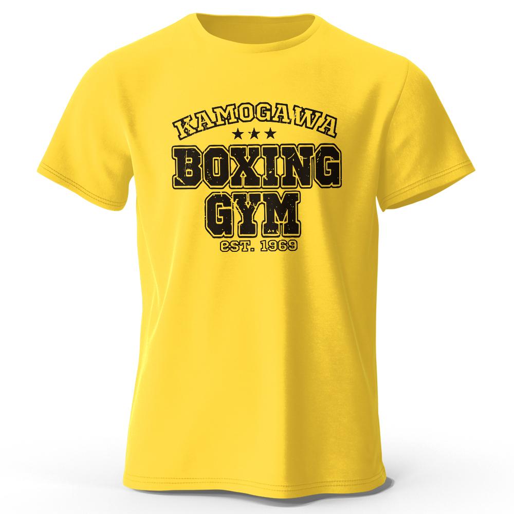 Hajime No Ippo Kamogawa Boxing Gym T‑Shirt Vintage Print Men Women Short Sleeve Crew Neck Casual Loose Unisex Streetwear Summer Tops