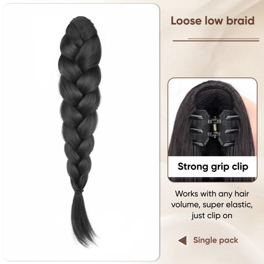 Lange Synthetische Perücke Pferdeschwanz Flauschige Perücke Haarspange Pferdeschwanz Haarnadel für Frauen Haar-Accessoires