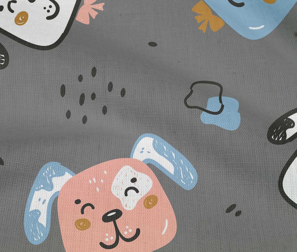 oneOone Cotton Flex Gray Fabric Kawai Craft Projects Decor Fabric Printed By The Yard 40 Inch