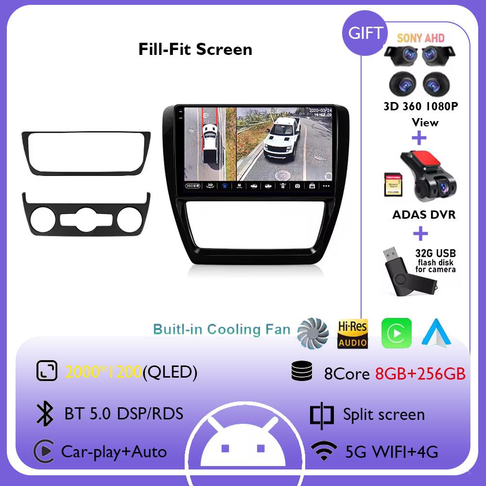 10inch Car Radio For Volkswagen VW Jetta 6 MK6 2011 - 2018 Wireless Carplay Android Auto Multimedia Player Car Stereo Navigation