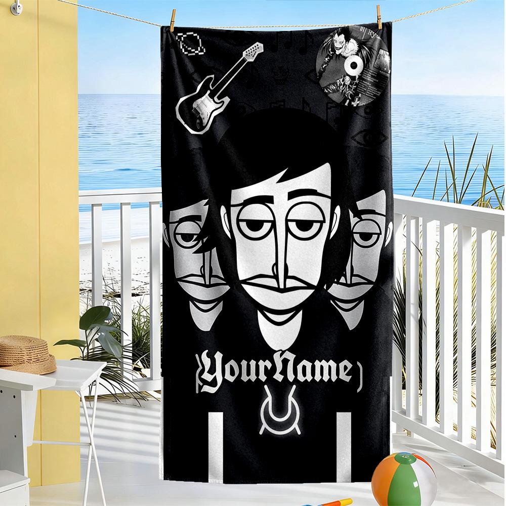 Incredibox Personalized Name Beach Towel Super Soft & Absorbent Suitable for Sports Travel Swimming Yoga Bathroom Beach And Pool