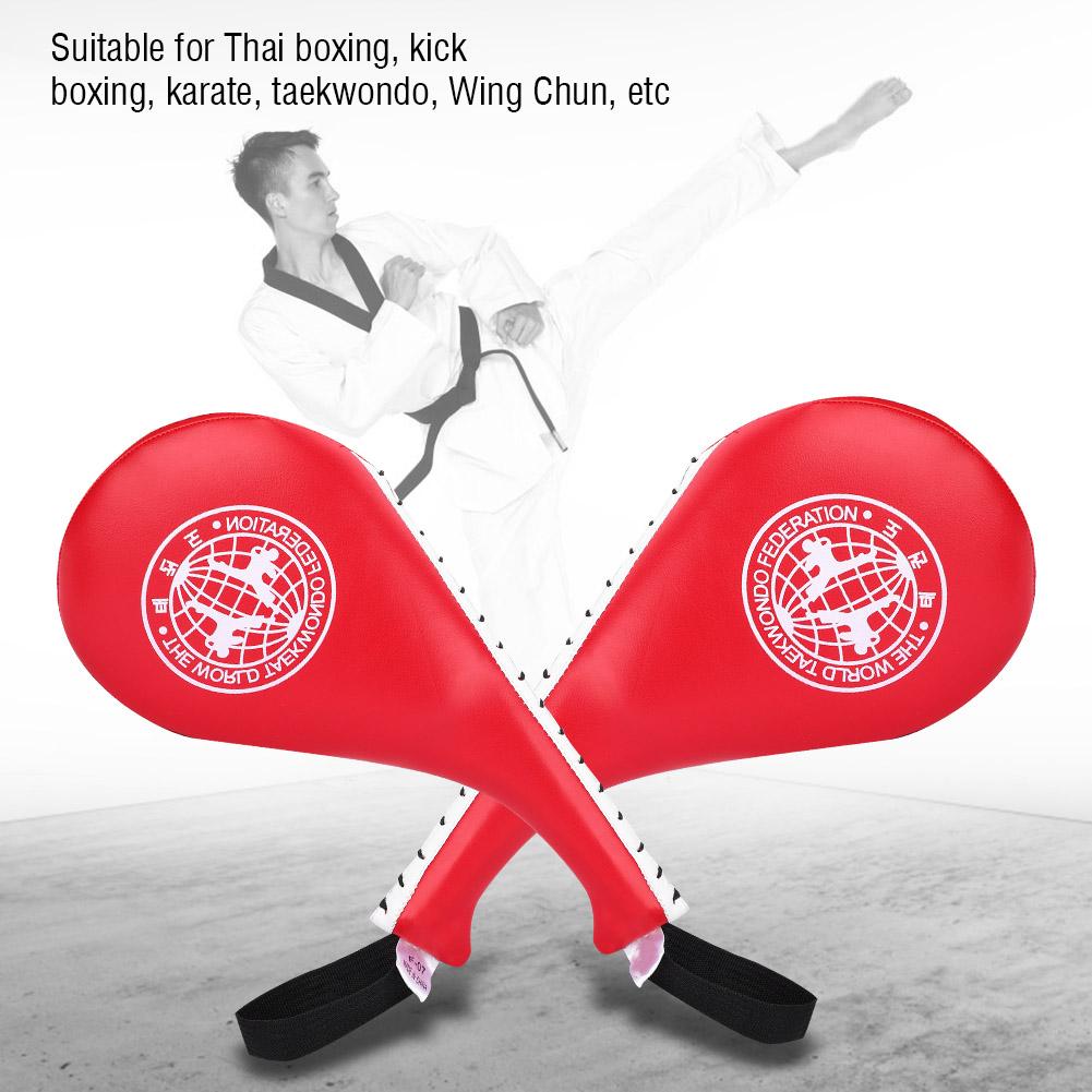 Boxing Taekwondo Karate Kick Punching Training Target Soft PU Sponge Pad Adult Children (Red)