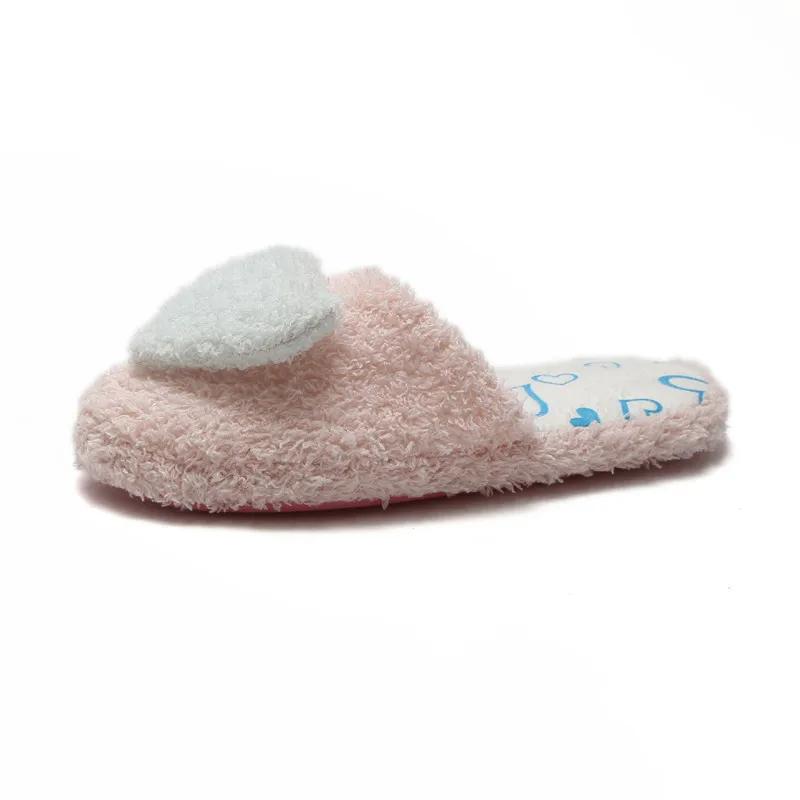 Fashion 2025 Home Slippers Women's Indoor fur Slippers Winter Ladies Slippers Cute Love Shape Female Shoes Female Girls Warm Slippers