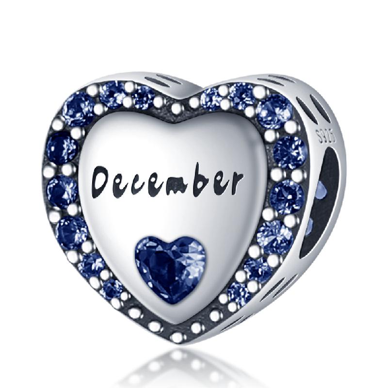 New In Silver Color Love Zircon Heart Series Beads Fit  Bracelet DIY Charm Pendant Woman Jewelry Hot Sale