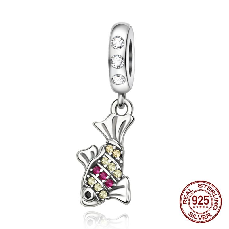 Ocean Series Diy Charms Bead Original Copper Seahorse Jellyfish Sea Lion Pendants Fit Bracelet Jewelry Gift Marking