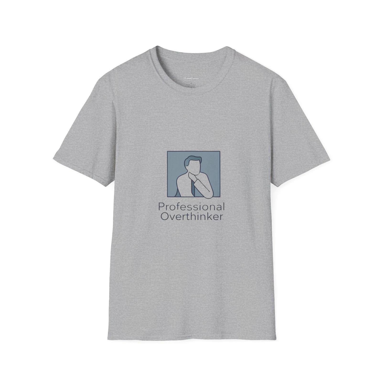 Funny Overthinker Unisex Softstyle T-Shirt, Professional Humor Tee M