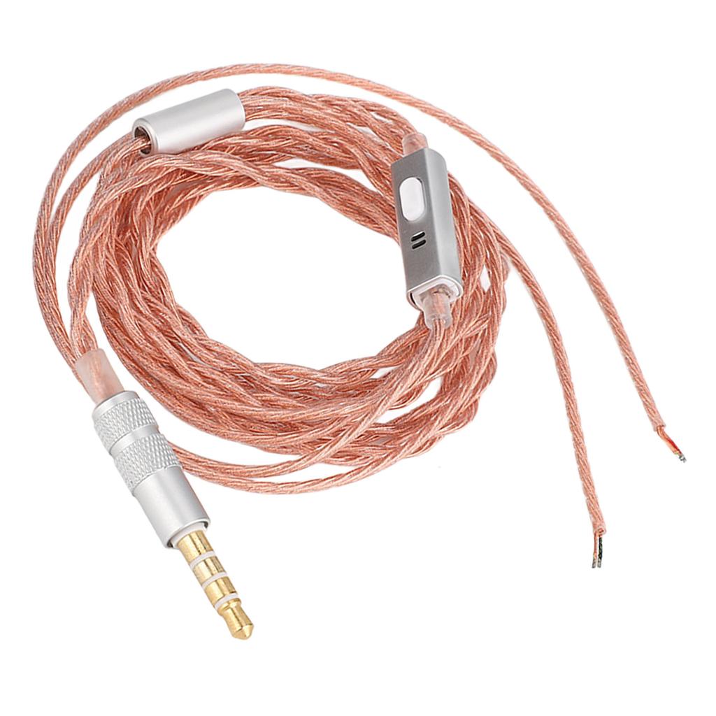 3,5 mm Kopfhörer-Audiokabel Rauschunterdrückung 1,2 Meter DIY Ersatz-Kopfhörerkabel mit Mikrofon für Mobiltelefone Tablets