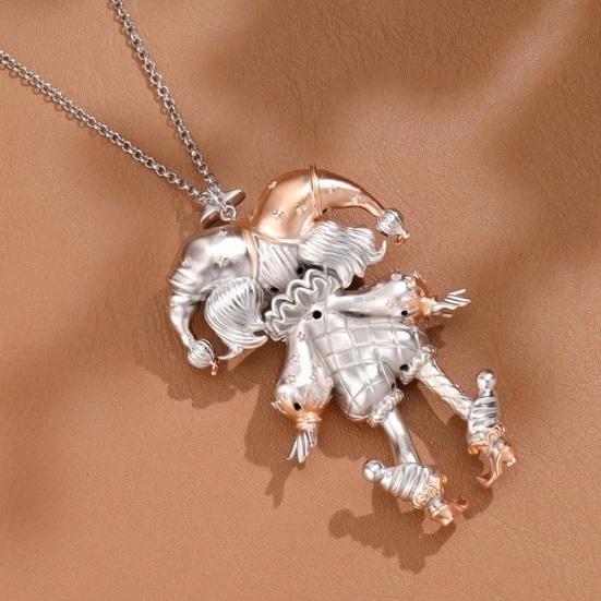 Clown Girl Necklace Cute Girl Pendant Necklace Women Clown Charm Clavicle Necklace Jewelry Gift for Friends And Family