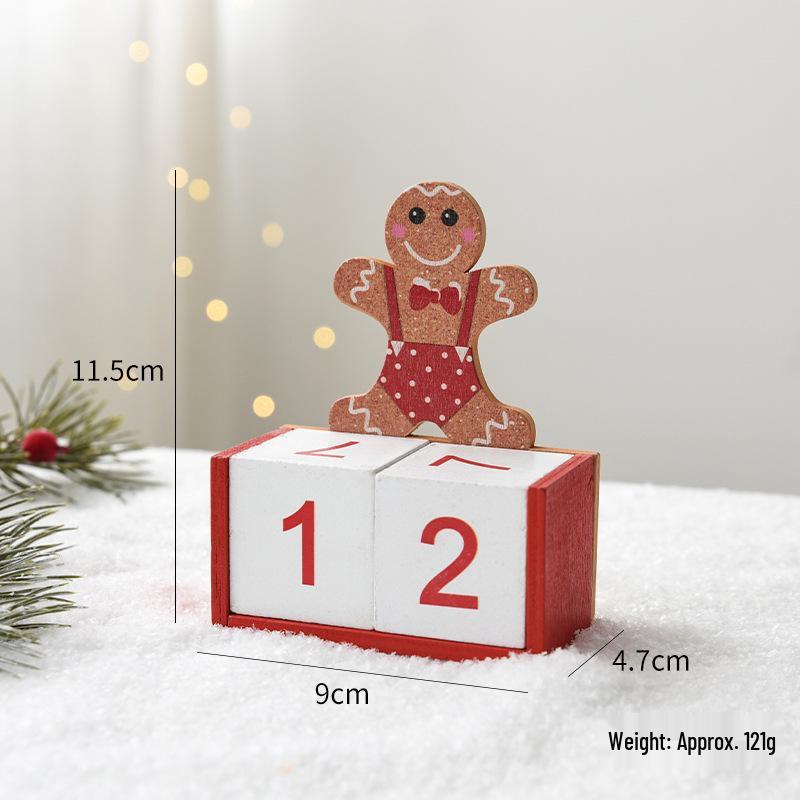 NUCHI Luminous Wooden Christmas Tree Ornaments - Small House Pendant Decorations