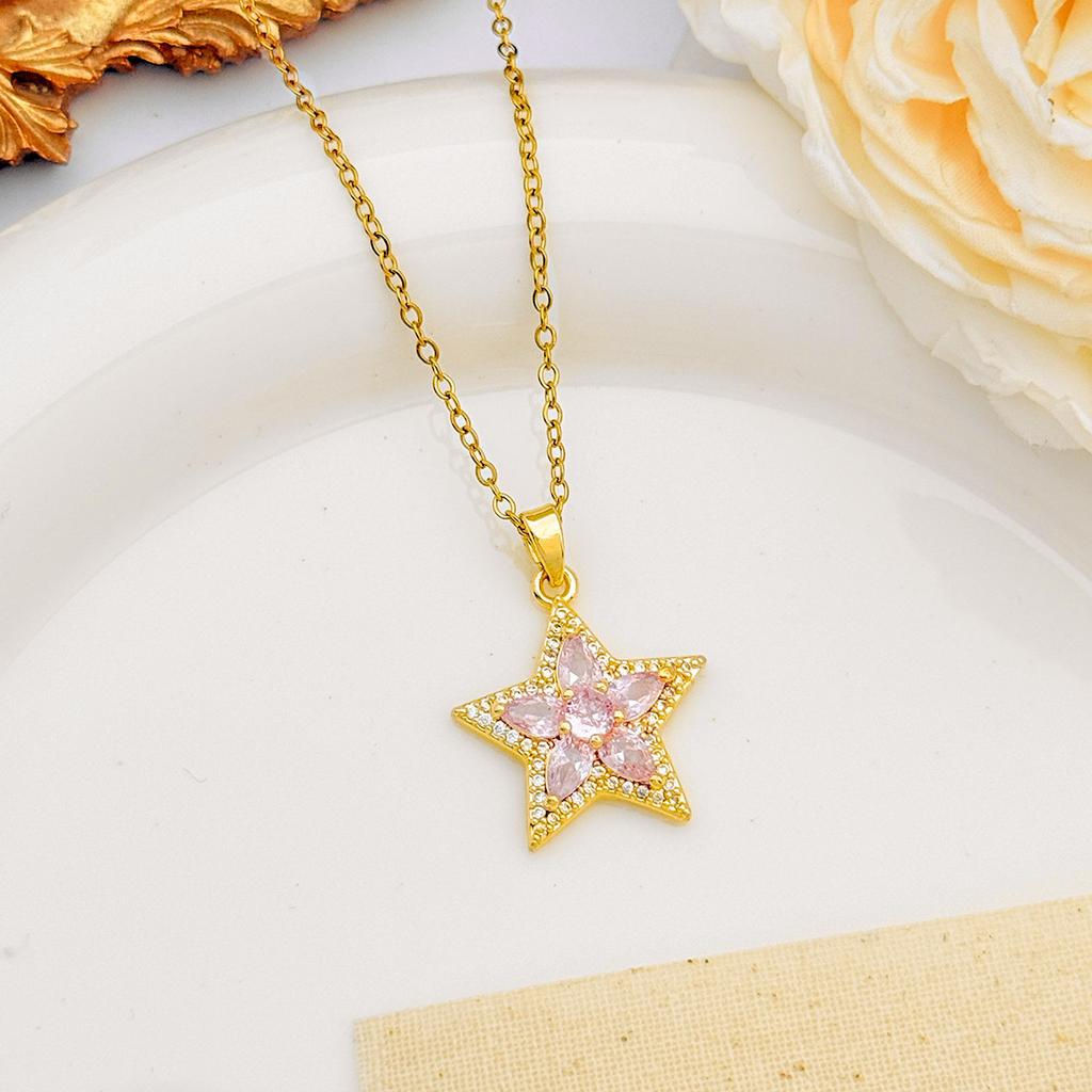 Five-pointed Star Mage Luxury High-end Style Necklace Accessory for Women - Small-Scale Fashion Lockbone Chain