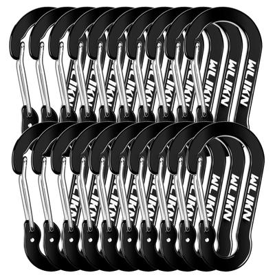 Wlikn Aluminum Alloy Carabiner Set of Load Capacity Ultra Small Trekking Hook 20, 50KG, Multifunctional, Light, D-Ring Keychain, Outdoor, Camping,