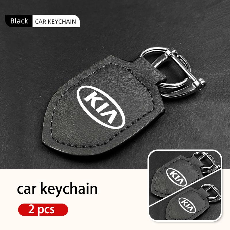 For KIA Fashion Leather Car Keychain Retro Style Keyrings Accessories Cerato Proceed Venga Stonic Picanto Sorento Stinger Mewf00