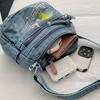 Borsa a tracolla in denim lavato casual