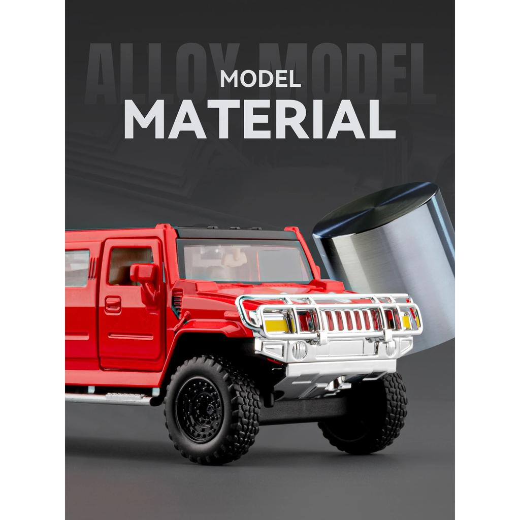 NEW 1/32 Hummer H2 Limousine Alloy Model Car Toy Diecasts Metal Casting Sound and Light Car Toys for Children Vehicle