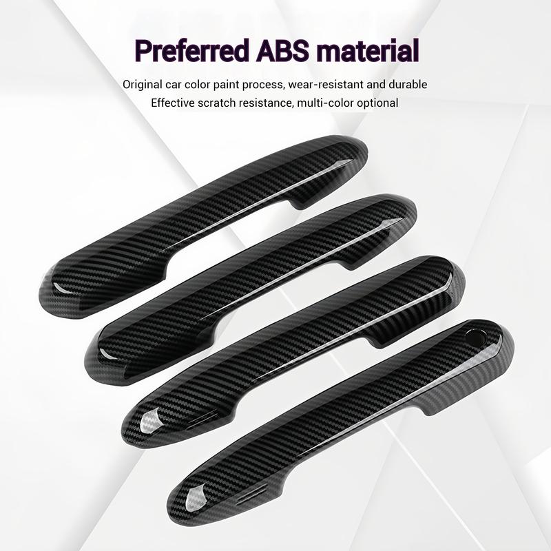 Car Door Handle Cover For Toyota Highlander CROWN KLUGER RAV4 WILANDER No Tape Required, Full Coverage,ABS Material Accessories