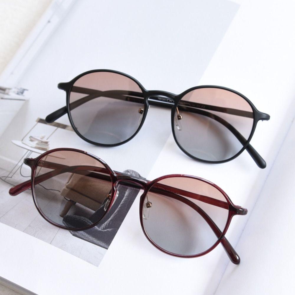 Round Frame UV Resistant Glasses Classic Driving Sunglasses Lightweight Casual Eyewear  Travel