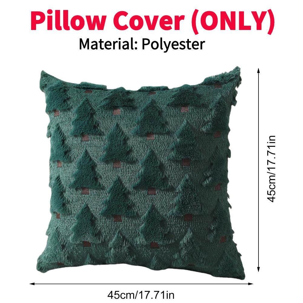 Ghost Pumpkin Pillow Covers 45X45MM Soft Plush Faux Pillow Cover Halloween Decor For Sofa Couch Bed Living Room Easy To Clean