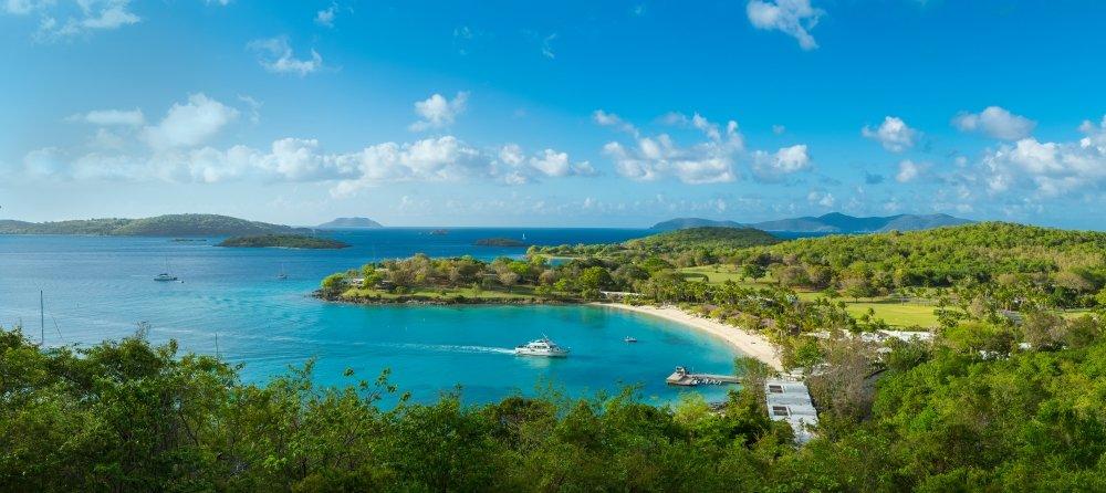 

High Angle View of Caneel Bay, St. John, US Virgin Islands Poster Print (27 x 9)