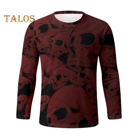 

Мужские топы с принтом Хэллоуина 3D, круглый вырез, длинный рукав, футболка, повседневная, стандартного кроя, повседневная одежда для уличных вечеринок M