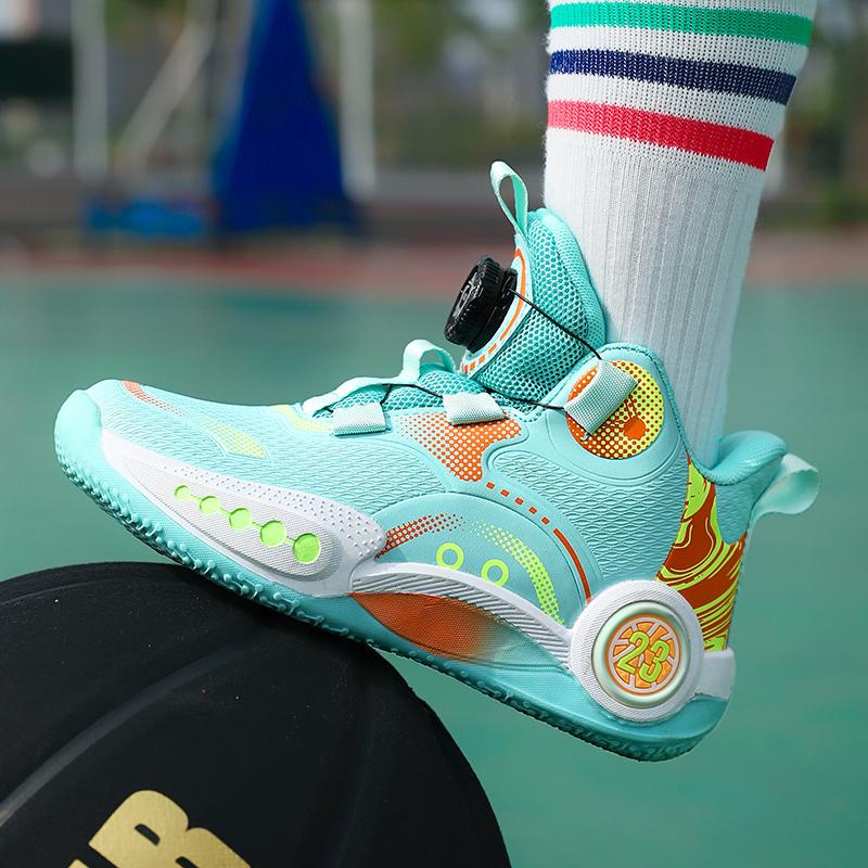 31-40 Children and Teenagers Plus Size Comfortable Convenient Fashionable Sports Shoes High Top Basketball Shoes