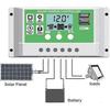 30A Solar Panel Regulator Charge Controller for 12V/24V Lead/Lithium Battery with LCD Display and Dual USB Ports