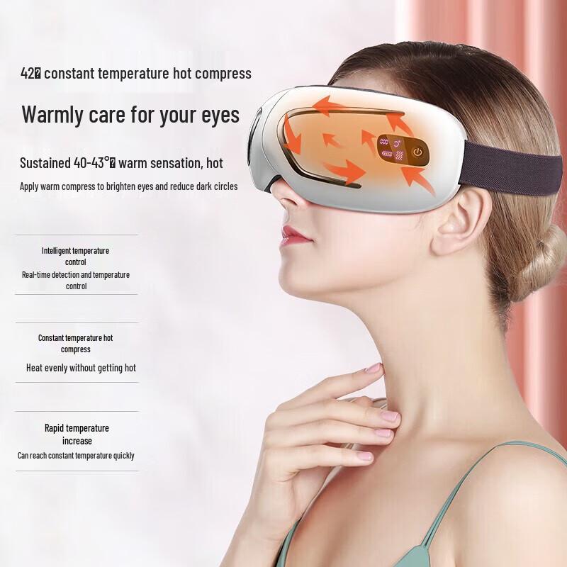 Aux Bluetooth Eye Massager with Heat and Music