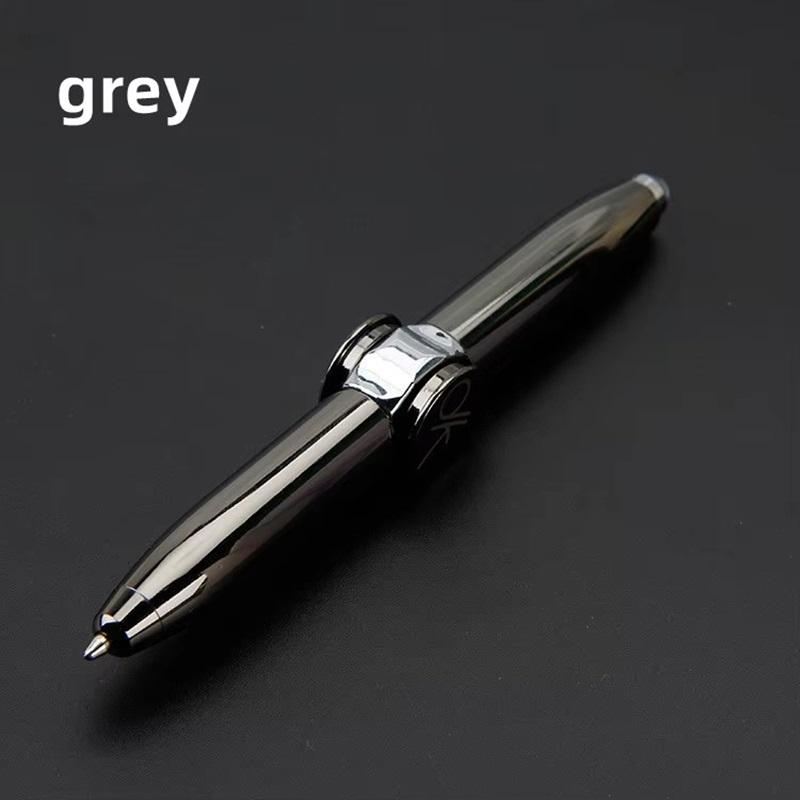 Multifunctional Decompression Finger Rotate Luminous Gyro Pens Toy Fidgets Spinner LED Light Ballpoint Pen Metal Gyro Pen Gift