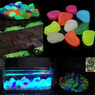The Dark Glow In Pebbles Luminous 50Pcs Aquarium Stone Garden Walkways