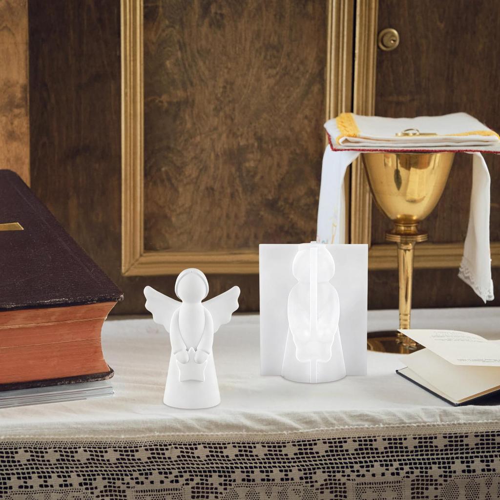 Silicone Angel Mold Silicone Plaster Moulds Table Ornament Casting Molds For Cement Party Planners Art Teachers Holiday