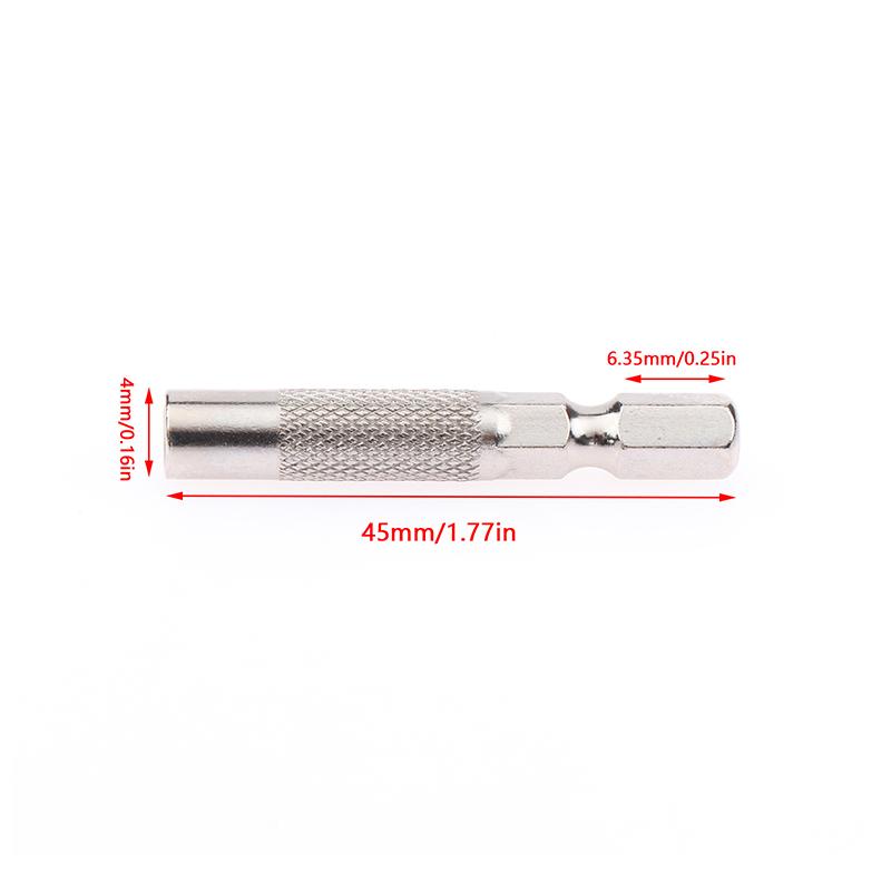 2pcs Hex Shank 6.35mm To 4mm Insert Bit Adapter Electric Screwdriver Socket Holder Micro Bit Adapter Magnetic Holder Tools