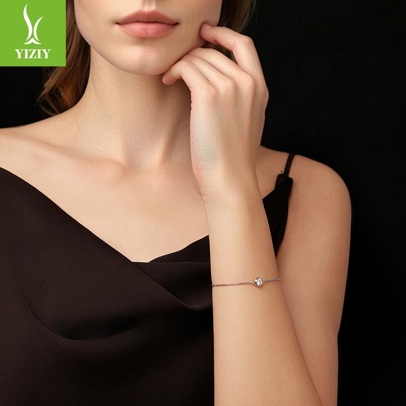 D Color Bright Classic Moissanite Bracelet Women'S Elegant Luxury S925 Sterling Silver Bracelet Jewelry