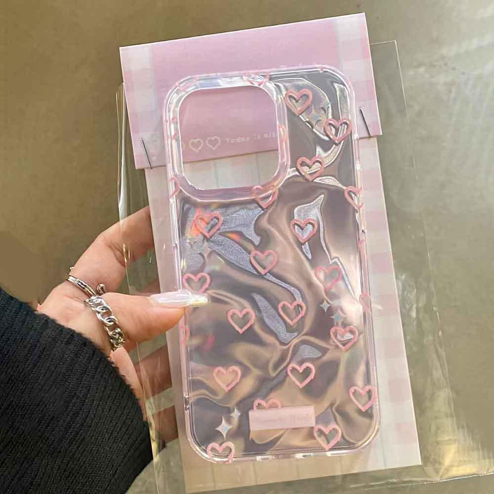 

Korean Pink Love Heart Couple Phone Case for Honor 400 Lite 200 Pro 90 Smart X9c X9a X9b X8b X8a X8c X7c X7b X6c X6 Shell Cover Honor X7b 5G