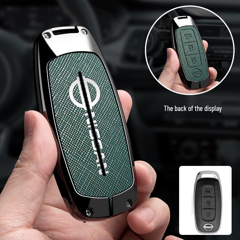 Metal Keychain Cover for Nissan Qashqai, X-Trail, Tiida, Kicks, Murano, Sylphy, Terra