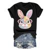 Women's Casual Printed T-Shirt Round Neck Pullover Short Sleeve Top