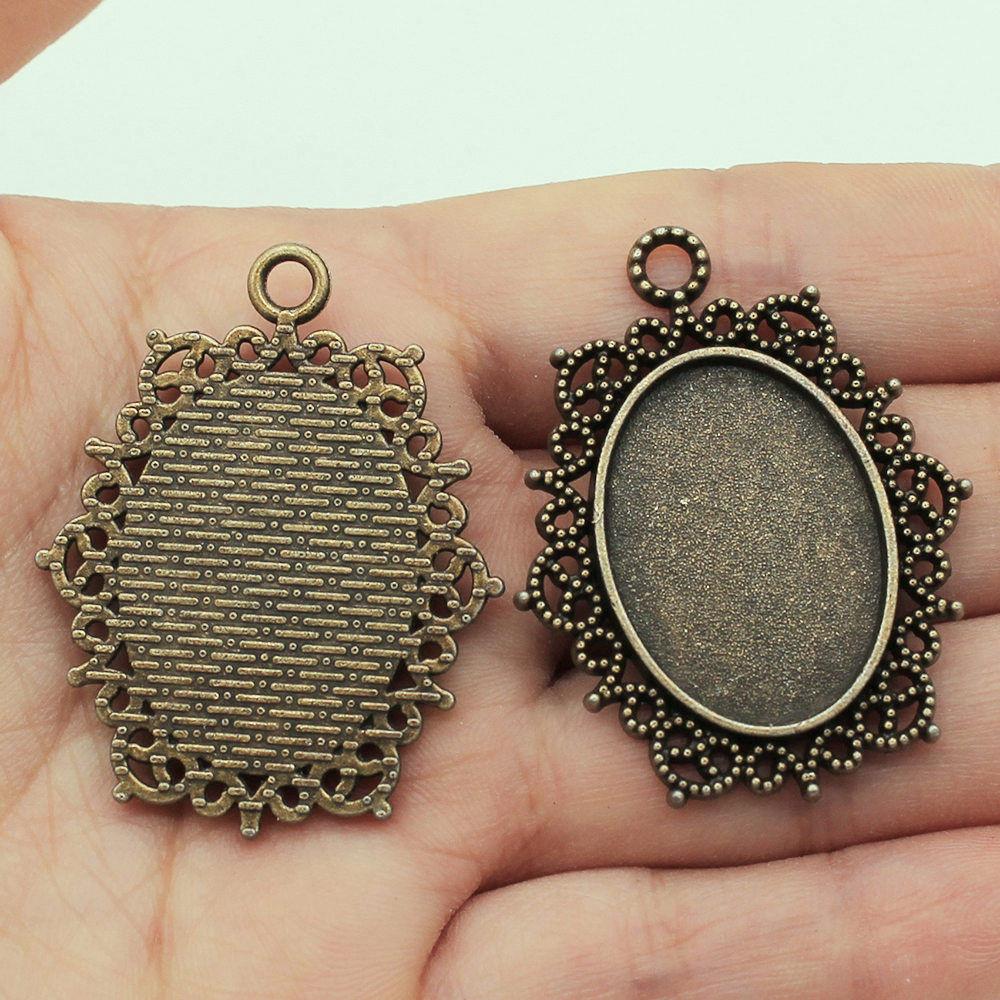 Owalna szklana baza kaboszonowa, oprawa, ramka pasująca 18x25mm 13x18mm, akcesoria, części, męska biżuteria, masywna, oryginalna dla Ciebie