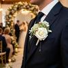 Beautiful Silk Flower Boutonniere Chest Flower For Weddings Parties And Formal Event Gatherings Dressingup Accessory