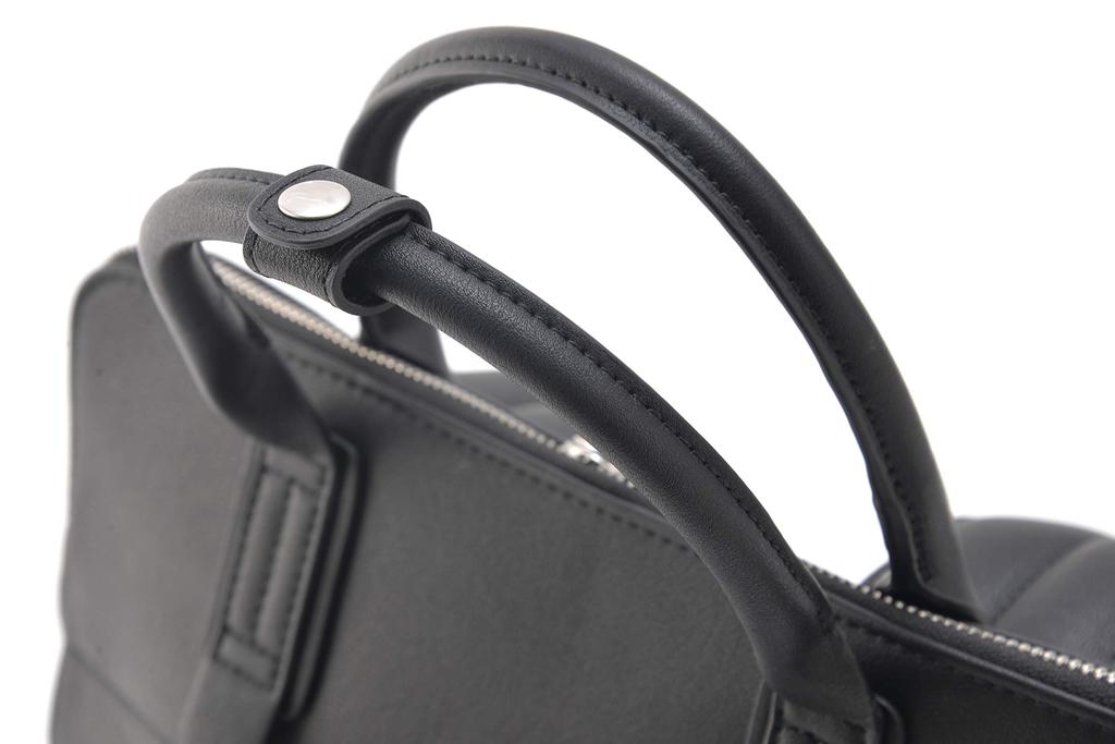 Synthetic Leather Business Backpack [Rename] (Black)