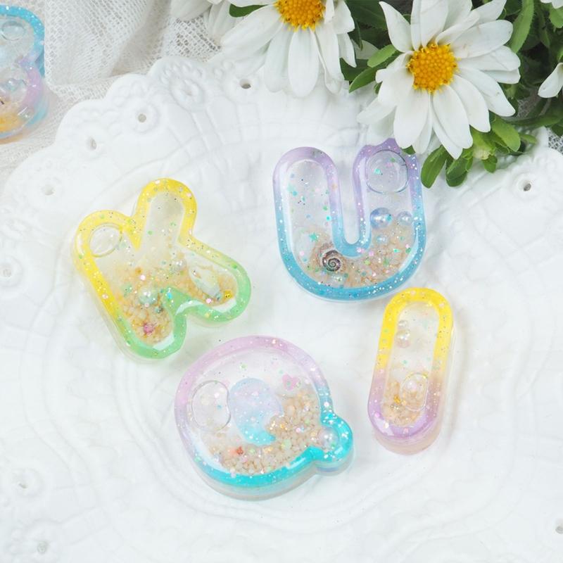 Letter Clay Molds Letter Keychain Moulds Letter Craft Mould Silicone Material Epoxy Resin Mould for DIY Pendant Keychain