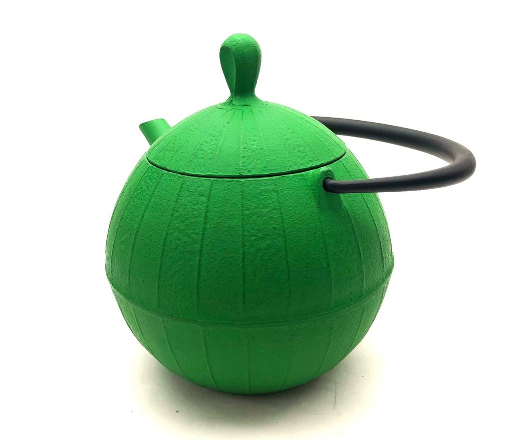 Nambu Ironware Teapot: Ichido Teapot Kurumi 0.5L Green W14.5xD11.5xH17.5(cm)